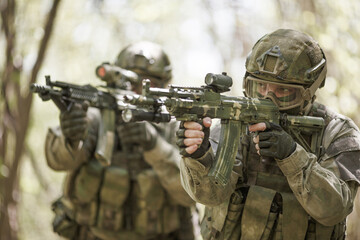 Fototapeta premium Two officers in military intelligence