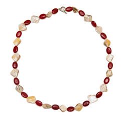 Woman jewellery isolated on white background