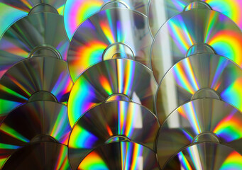 CD and DVD discs as a background image.
