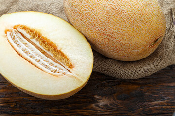 ripe cut melon