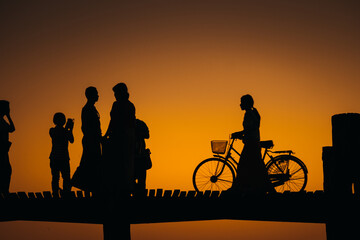 Obraz premium U Bein bridge. Mandalay. Myanmar.