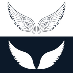 Wing Icon. Vector illustration
