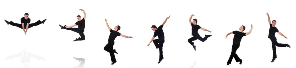 Dancer isolated on the white background
