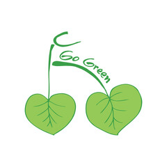  Go Green Concept, Green Bicycle