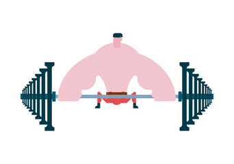 Deadlift. Athlete and barbell. Bodybuilding and powerlifting. sportsman Exercise