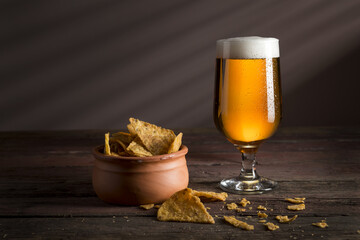 Crisps and pale beer