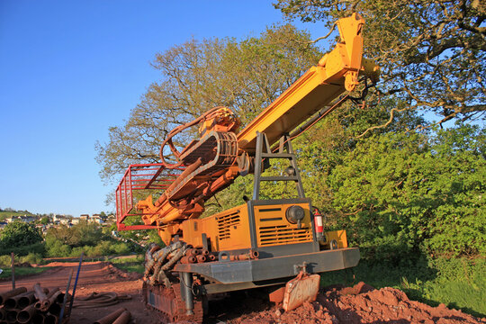 Mobile Drilling Rig On A Construction Site