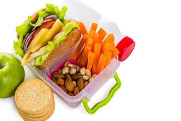 Fresh healthy school lunch