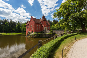 Naklejka na ściany i meble Castle Cervena Lhota in Czech republic, romantic place for travelers