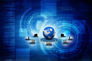 3d rendering Computer network