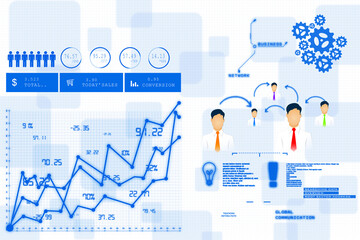 Stock market online business concept. business Graph 