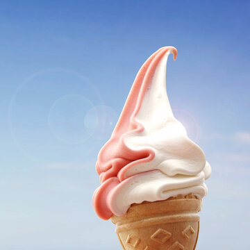 strawberry vanilla soft ice 