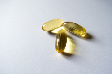 Three gelly caps of evening primrose oil