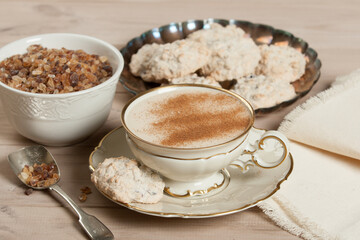 Home Baked Meringue Cookies With Cranberries, Raisins, Sunflower Seeds.
