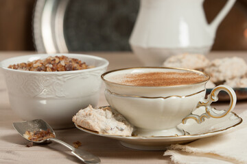 Home Baked Meringue Cookies With Cranberries, Raisins, Sunflower Seeds.