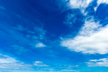 blue sky background with tiny clouds