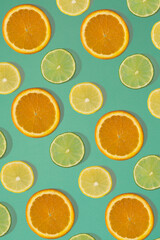 Fruit citrus seamless pattern.