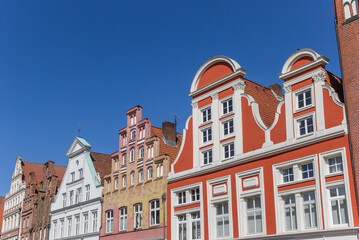 Colorful facades in the historic center of Luneburg