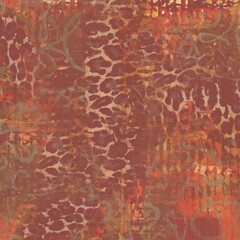 collage abstraktes Leopardenfells