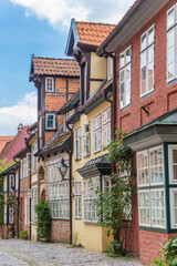 Colorful houses in the historic center of Luneburg