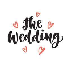 The Wedding day invitations lettering