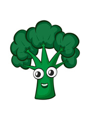 Funny broccoli character