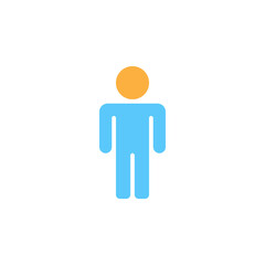 Obraz premium Man icon vector, Male Stick Figure solid logo illustration, colorful pictogram isolated on white