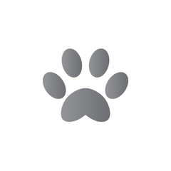 Paw icon vector, solid logo illustration, pictogram isolated on white