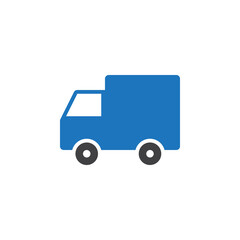Fototapeta premium Shipping symbol. Truck icon vector, solid logo illustration, pictogram isolated on white