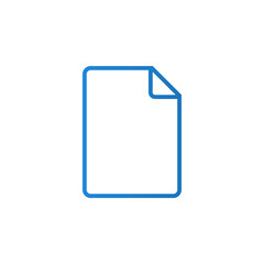 File line icon, blank document outline vector logo illustration, linear pictogram isolated on white