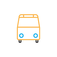 Bus line icon, outline vector logo illustration, linear pictogram isolated on white