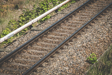 Obraz premium single rail, railroad railway