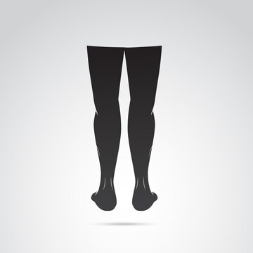 Human leg, foot vector icon.