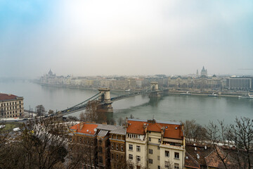 王宮の丘から見るブダペスト市街の風景