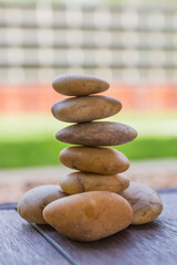 Fototapeta na wymiar small stone look like zen yoga symbol