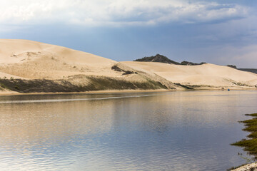 Big sand dunes in woody cape section of Addo Elephant Park
