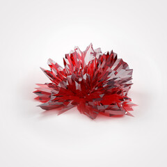Crystal on white background