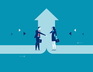 Business deal. Concept business success vector illustration.