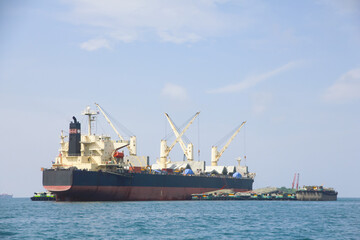 Stock Photo - Large tanker ship on route to sea