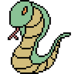 Obraz premium vector pixel art snake