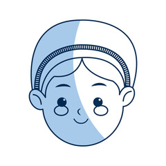cartoon face woman manger catholic image vector illustration