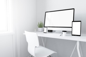  devices on white minimal workspace