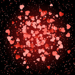 Background with pattern of hearts for decoration romantic cards
