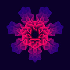 Mandala Flower, Sacred Geometry. Abstract psychedelic vector background.