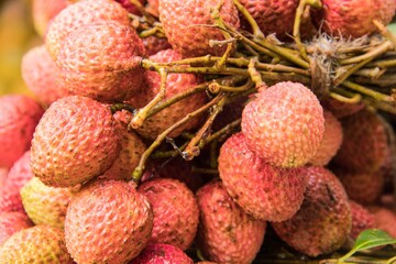 litchi sale at the fruit store