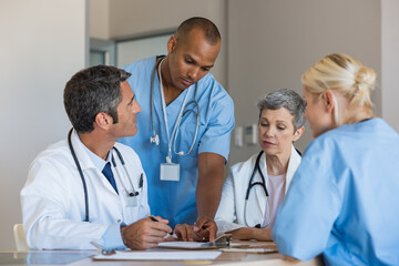Doctors in a meeting