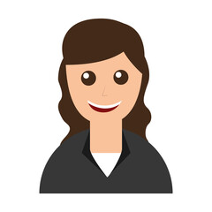 young woman avatar character vector illustration design