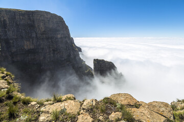 Above the clouds on Sentinel Hike, Drakensberge, South Africa