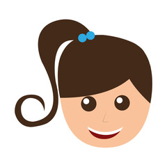 young woman avatar character vector illustration design