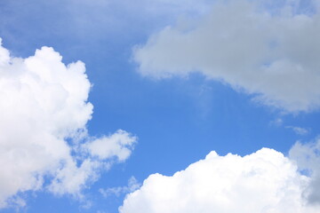 blue sky background with white clouds closeup